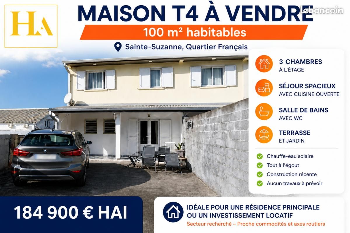 Maison 4 pièces 100 m² · à Sainte-Suzanne · 100 m² · 184 900 €