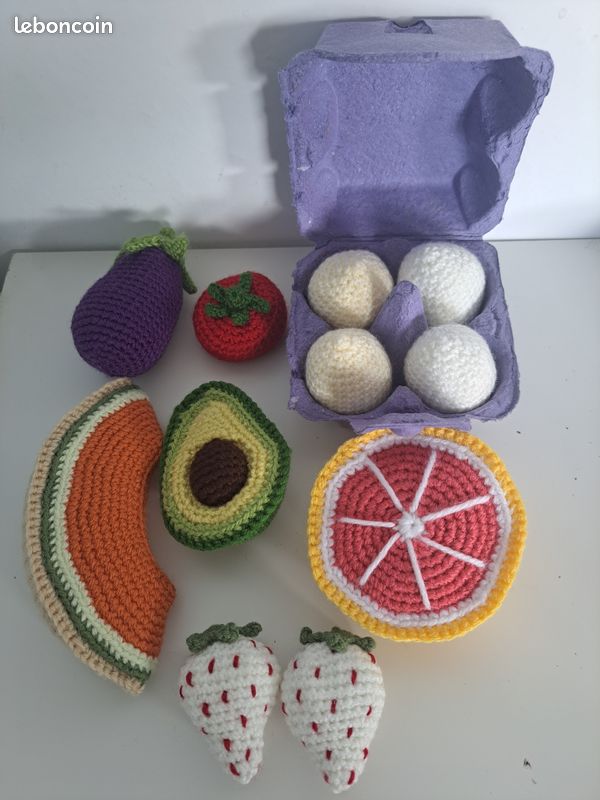 Dînette fruits et légumes au crochet (image 1)