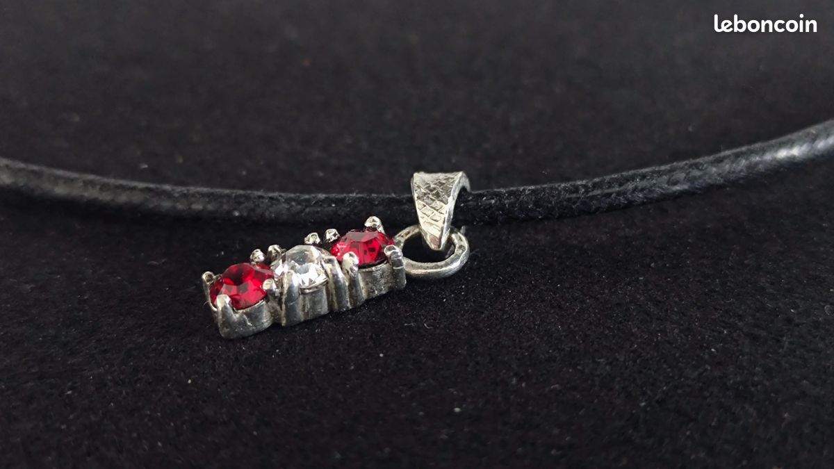 Pendentif en argent sterling avec Swarowski 4mm (image 2)
