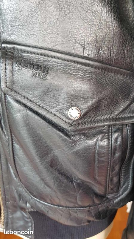 Blouson homme Army cuir Schott LC9308 - N.Y.C (image 5)
