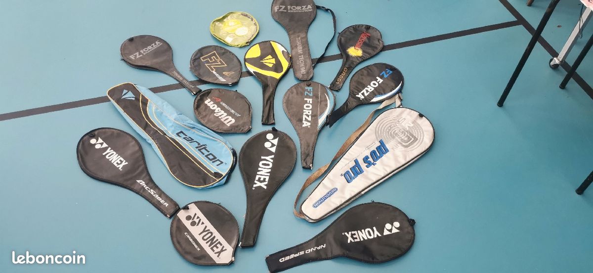 Lot housses raquettes badminton yonex wilson carlton artengo forza nassau (image 2)