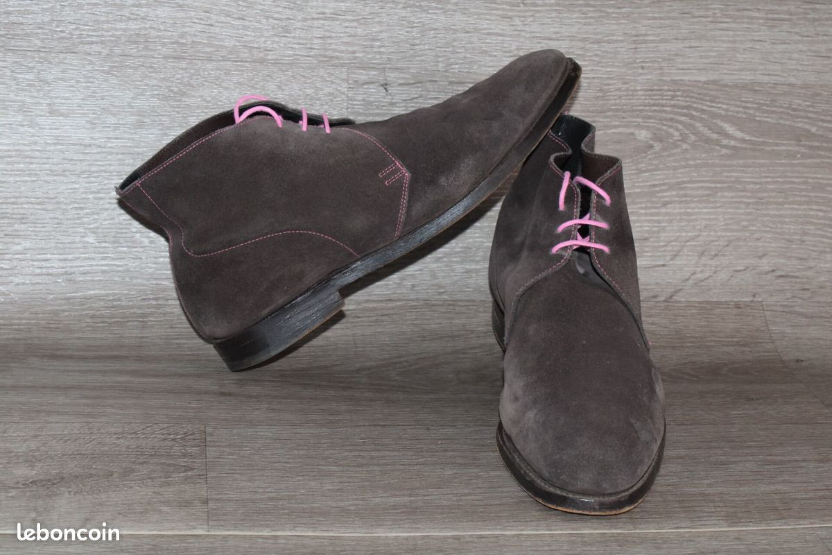 Bottines Chukka Crockett and Jones - Pointure 43,5 Cuir Velours Bon État (image 5)