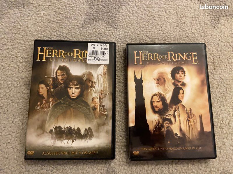 DVD Le seigneur des Anneaux vol 1 et 2 - Version Allemande (image 1)
