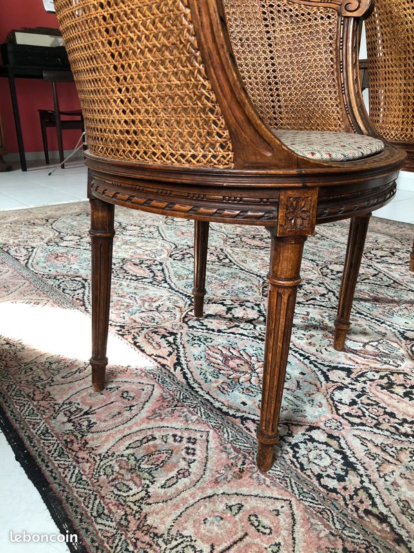 Deux fauteuils cannés, époque 19eme (image 5)