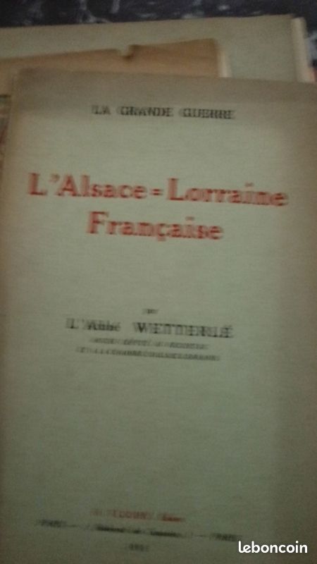 Alsace lot livres guerre (image 7)
