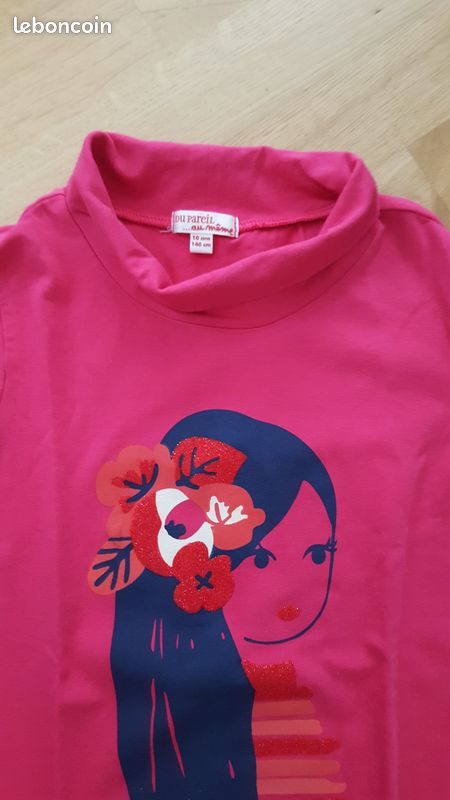 Lot jupe + 2 T-Shirt Fille 10 ans DPAM (image 7)