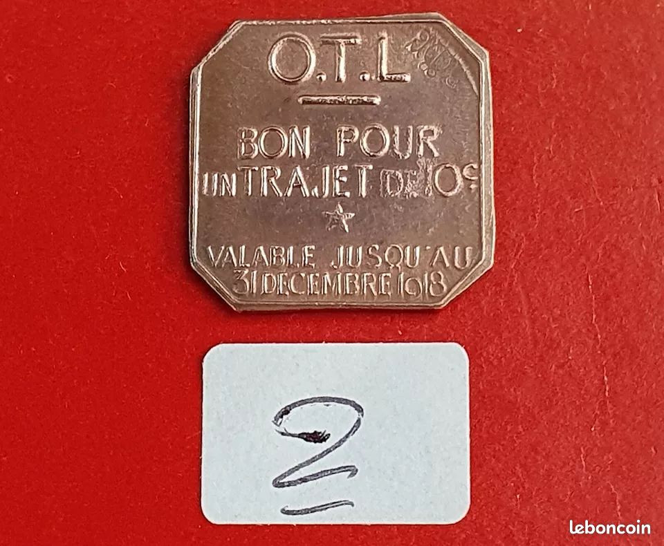4 jetons collection distributeurs adibu s.a. Et s.a.f.a.a, transports 0.t.l 1918 (image 7)