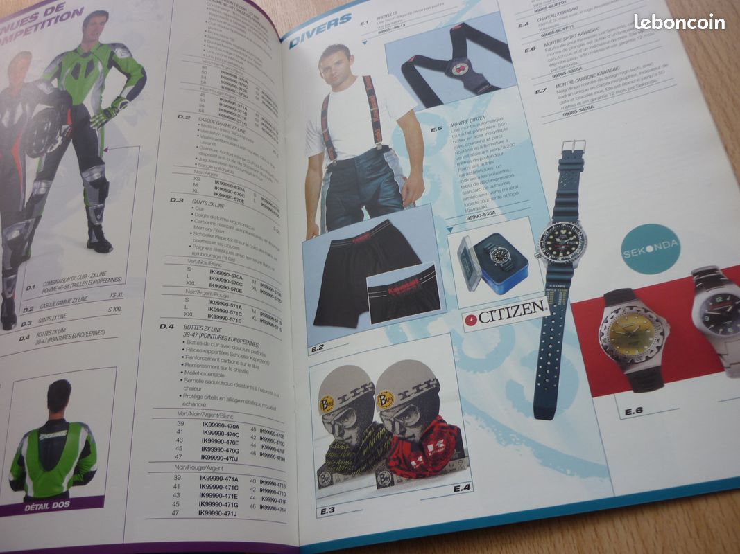 Prospectus KAWASAKI vêtements de 2002 à 15 euros (image 3)