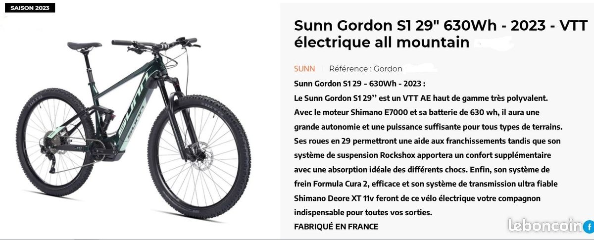 Bicycle Vtt Sunn Gordon S1 Vtt Sunn Prix Vtt Sunn Violet