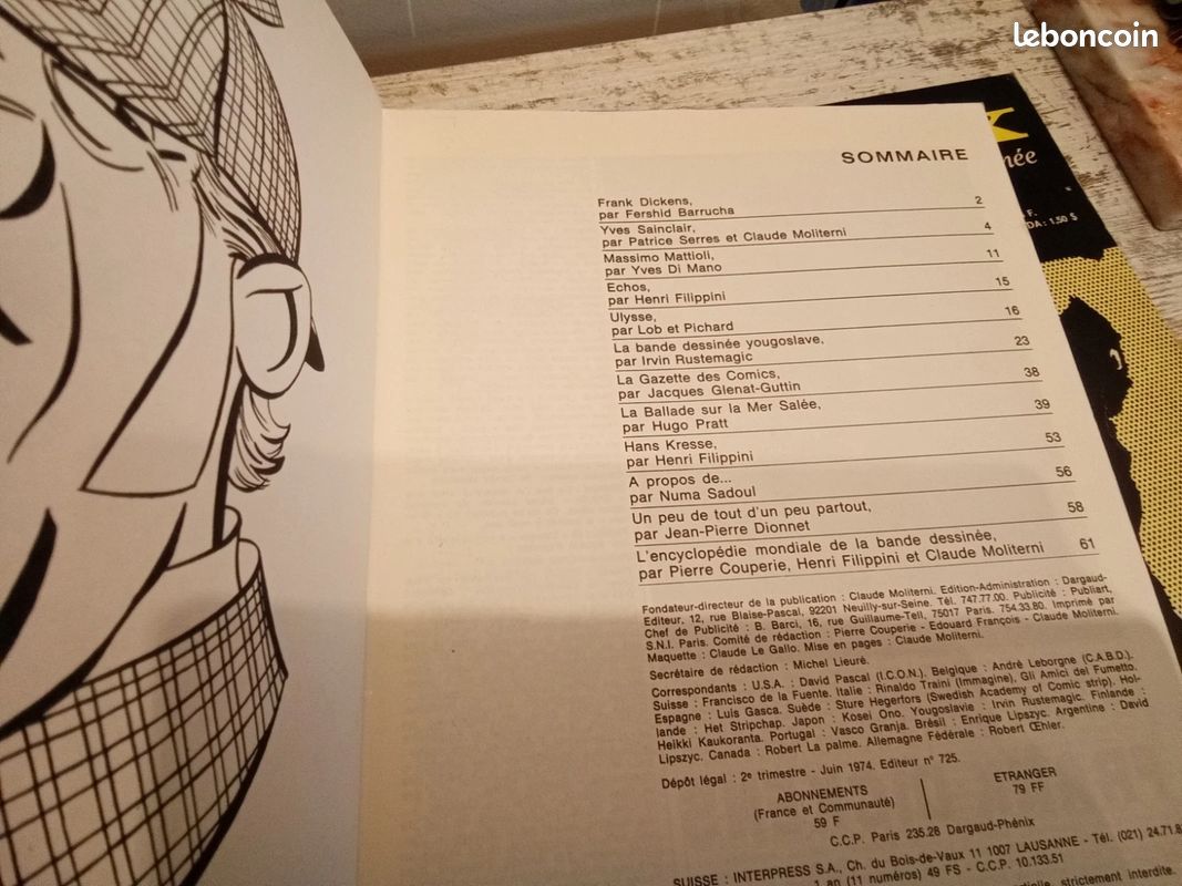Lot bd Phenix 33/37/38/40. 1974. Lob Pichard Pratt Crepax.... (image 6)
