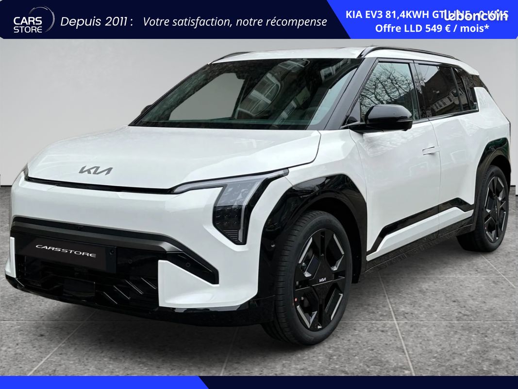 Kia ev3 gt-line neuf 81kwh • 605 km wltp • lld 549e/mois (image 1)