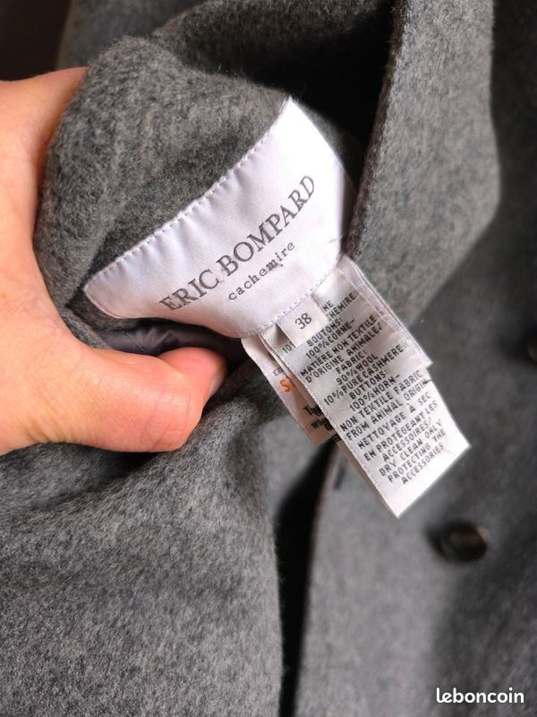 Veste Légère Femme Eric Bompard - Coton Gris Kaki, Manches Longues, Taille 38 - Occasion Excellent état