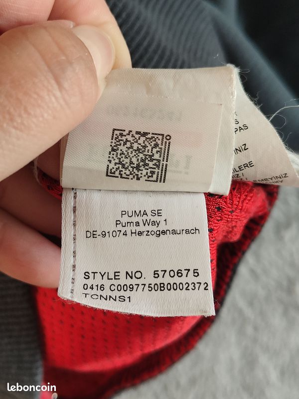 Veste Puma x Ferrari officielle – Grise et rouge Dry Cell – Taille M (image 14)