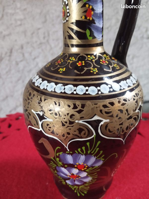 Belle carafe décorée main ou soliflore (image 2)