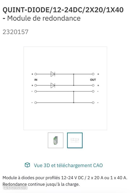 4 x QUINT-DIODE/12-24DC/2x20/1x40 (réf. 2320157) (image 2)