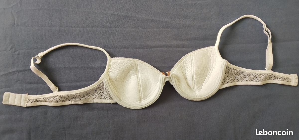Soutien-gorge corbeille dentelle blanc 85B (image 5)