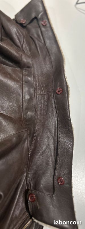 Veste cuir aviateur ARMANI (image 5)