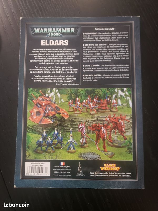 Jeux - Codex Eldar Warhammer 40K 4e édition (image 2)
