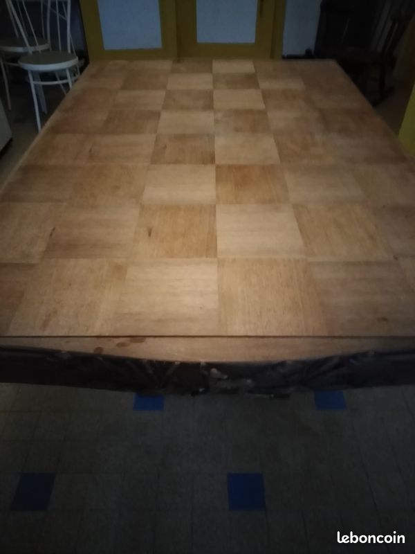 Table bois ancienne à rallonges (image 1)
