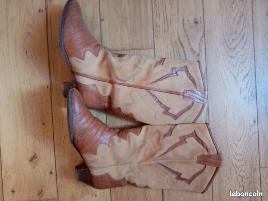 Bottes italienne vintage en cuir (image 2)