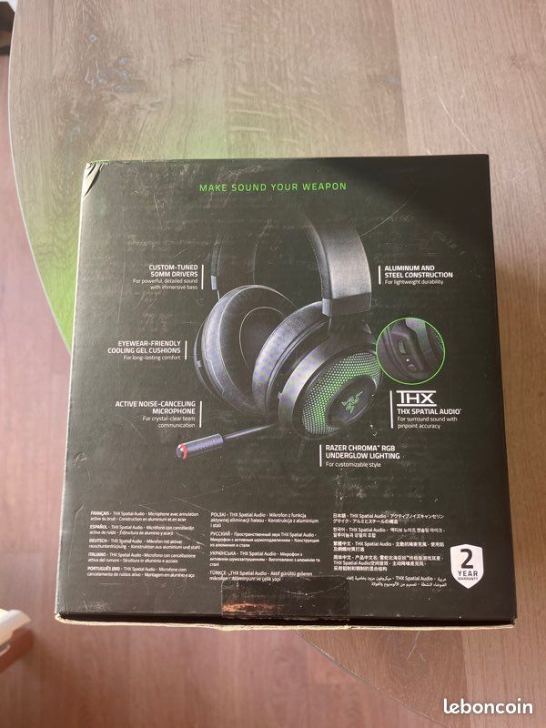 Je vend mon casque Gaming Razer Kraken Ultimate (image 2)