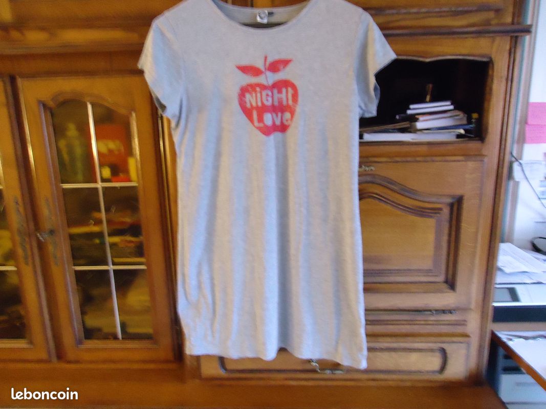 Chemise de nuit neuf grise (image 2)
