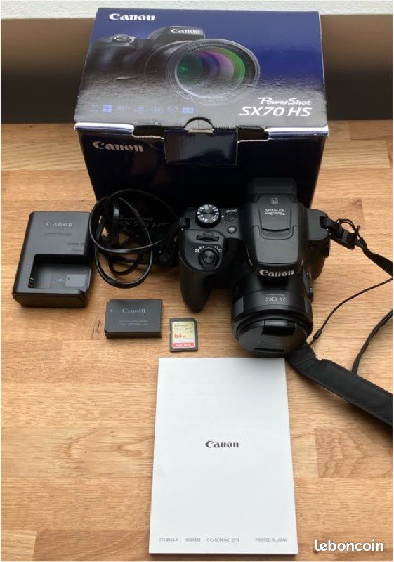 Canon Powershot SX60 HS 16,8 Mp Noir - Occasion Excellent état, Avec Carte SD Et Accessoires