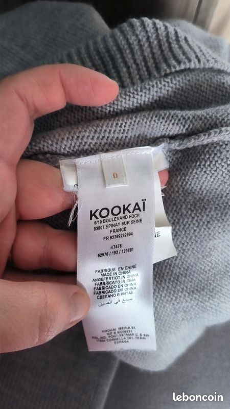 Pull Kookaï Taille 36 - Bleu Acrylique - Occasion En Très Bon état