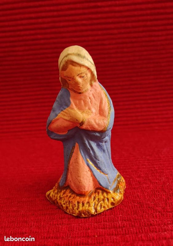 ANCIENNE CRÈCHE DEVINEAU hauteur 18 cm, socle 18 x 10 cm environ EUR 13