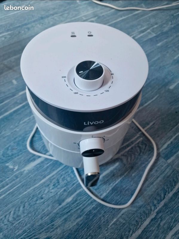 Friteuse à Air Chaud Livoo DOD136B 1500W Sans Huile - Noir & Argenté (Neuf)