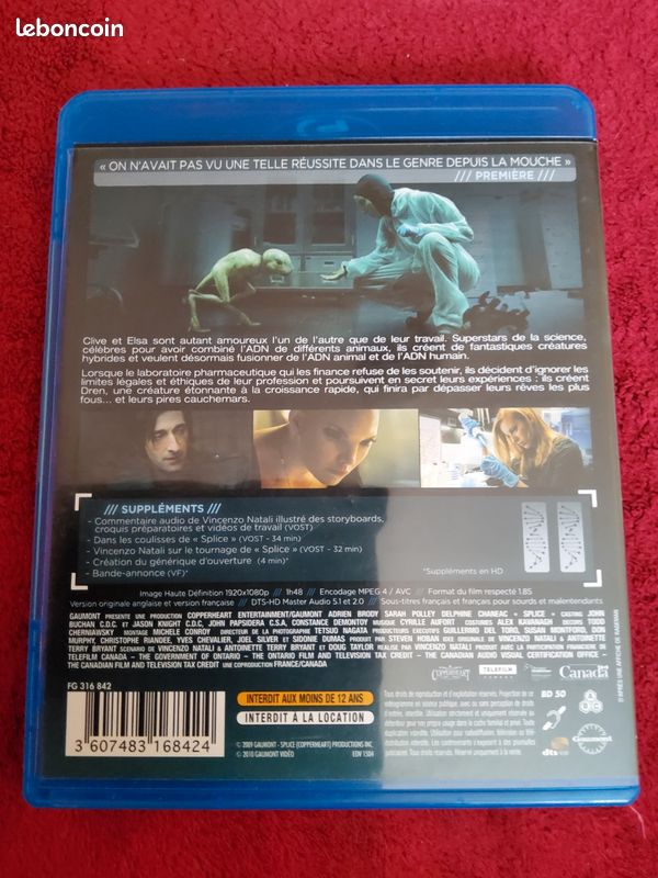 Film blu-ray SPLICE (image 2)