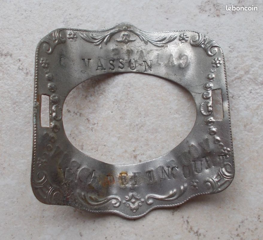 Ancienne Porte Plaque Fiscale Vélo Identification France Bicyclette 286614105433