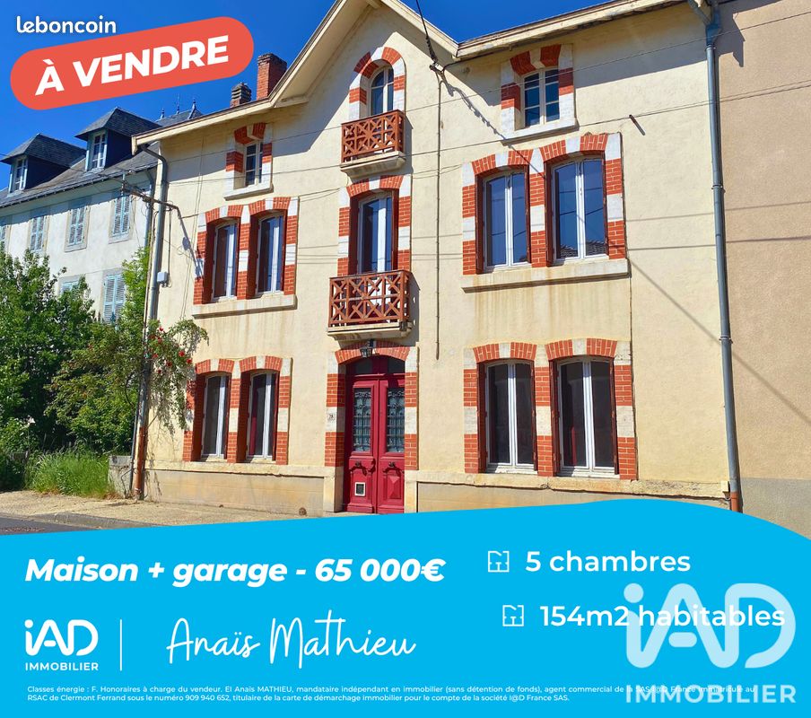 Maison 6 pièces 154 m² · à Saint-Alyre-d'Arlanc · 154 m² · 65 000 €