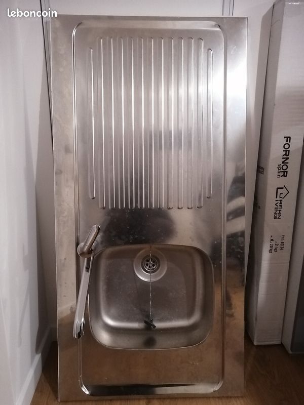 Evier cuisine Inox neuf + robinet et raccordement (image 2)