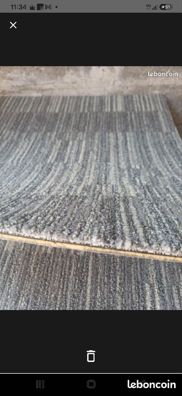 Dalles de moquettes comme neuves gris / 86 dalles de 50cm sur 50cm (image 4)