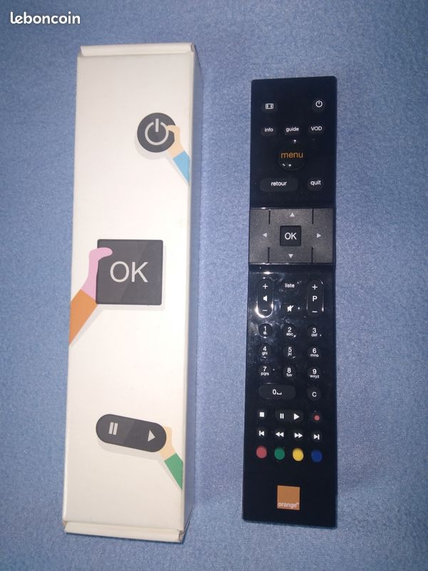 Télécommande TV ORANGE De Remplacement - Compatible UHD86, UHD87, UHD90 - Comme Neuf - Envoi Rapide