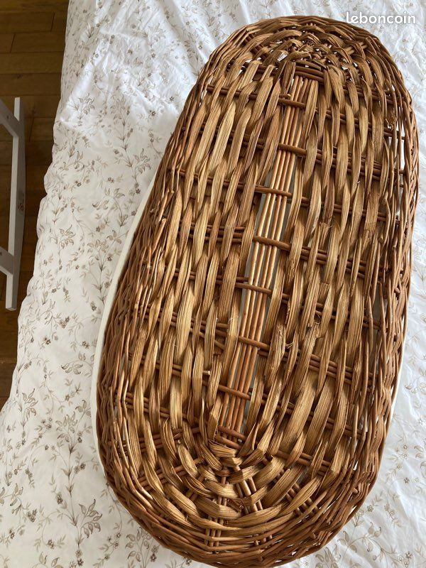 Couffin osier + matelas (image 3)