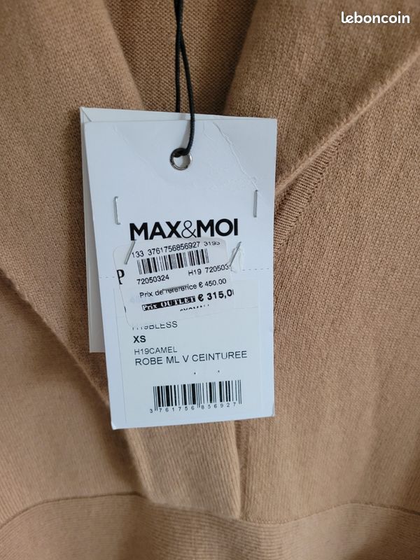 Robe Pull En Laine C De C - Taille XS - Couleur Gris Et Bleu - Neuve Avec étiquette