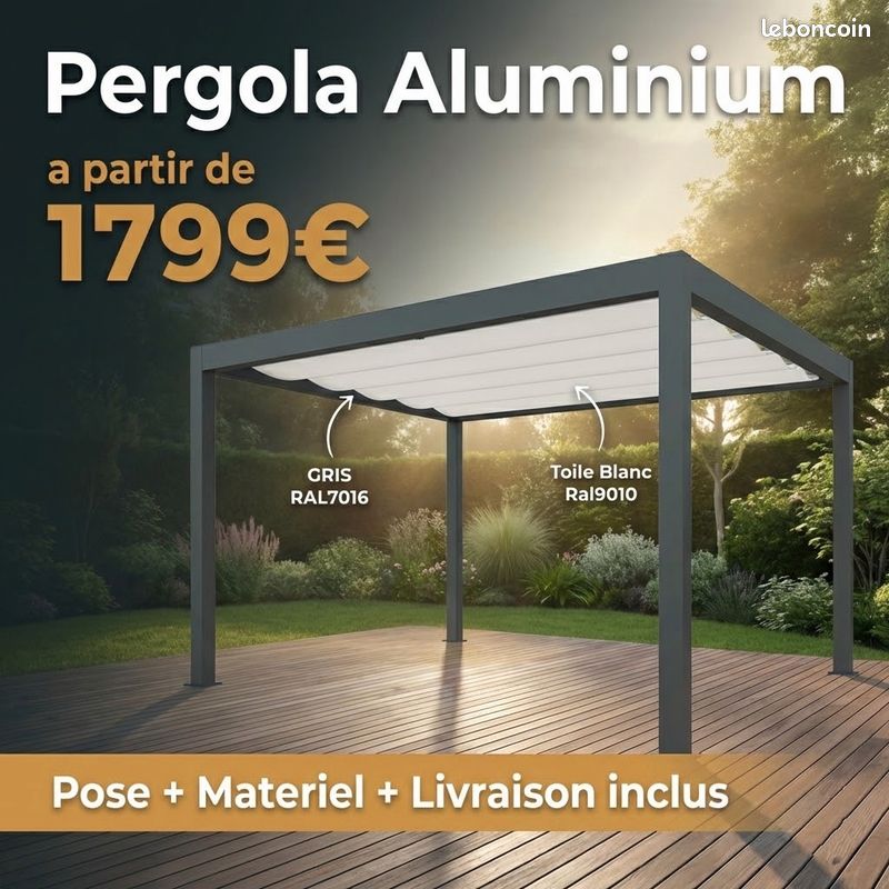 Pergola aluminium (Livraison & Pose incluses) 📋 (image 1)