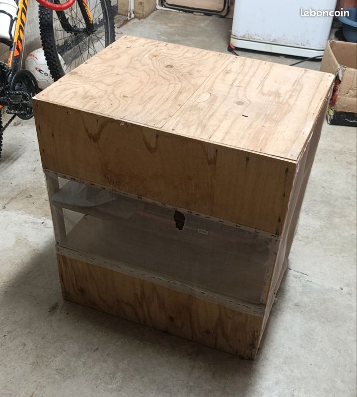 Caisse en bois grillagée à fromage ou rangement vintage fait main (image 4)