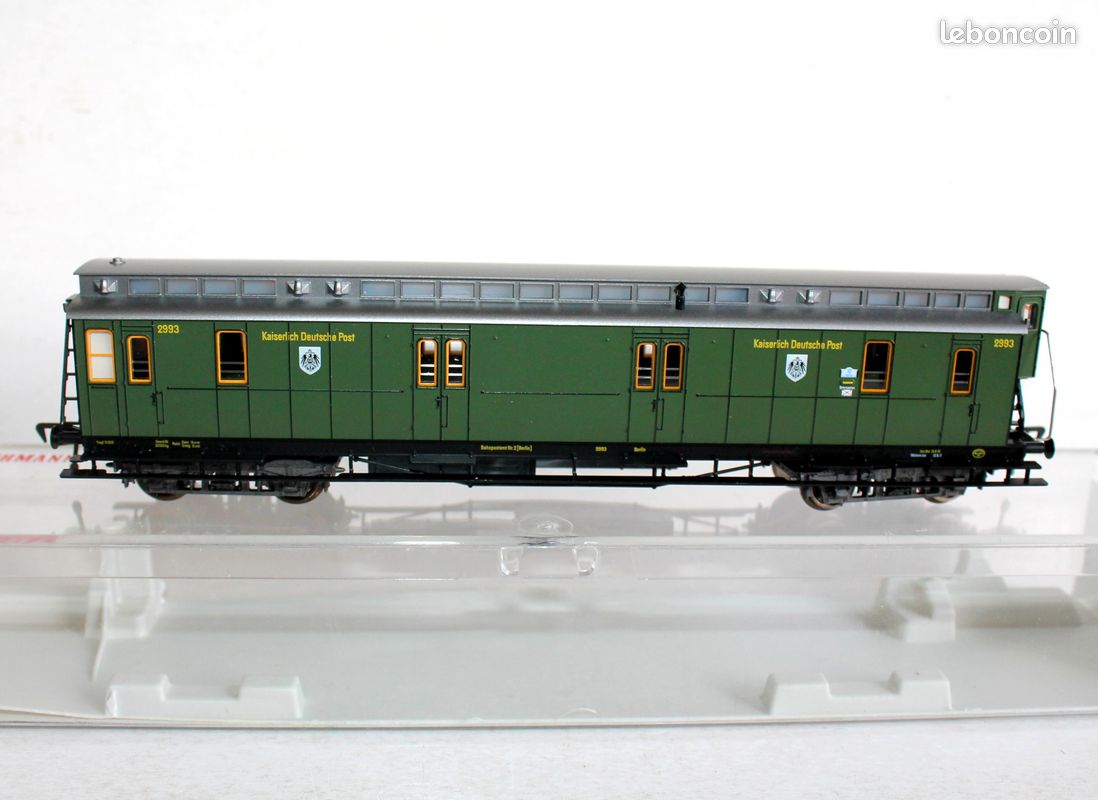 LE5222 CON-COR Train Ho Wagon fourgon postal RPO Santa Fe 3403 gris