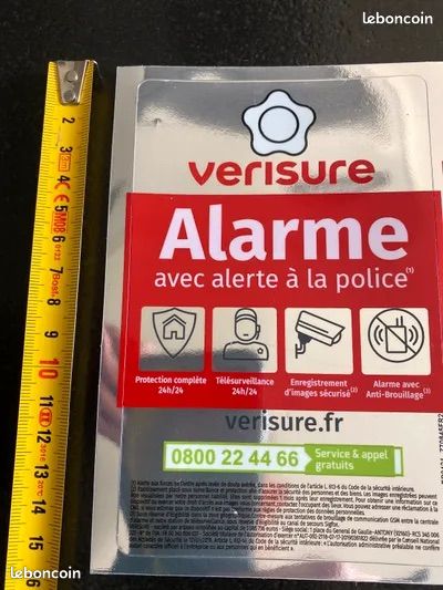 Autocollant Alarme Verisure 2026 - 15 X 9,5 Cm - Neuf - Dissuasion
