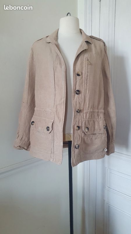 Veste courte en laine Massimo Dutti Écru taille S International en Laine - 54328494