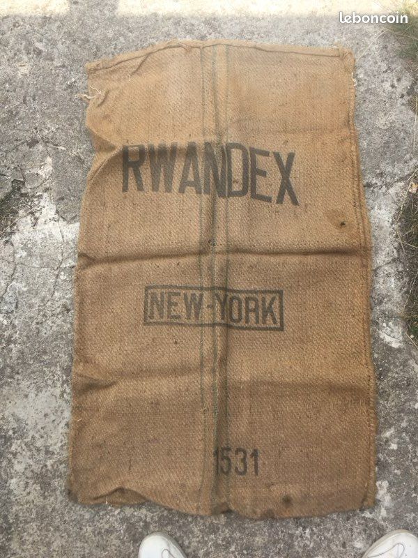 Sac En Toile De Jute Vintage - Thème Café - Multicolore - Idéal Déco Ou Rangement