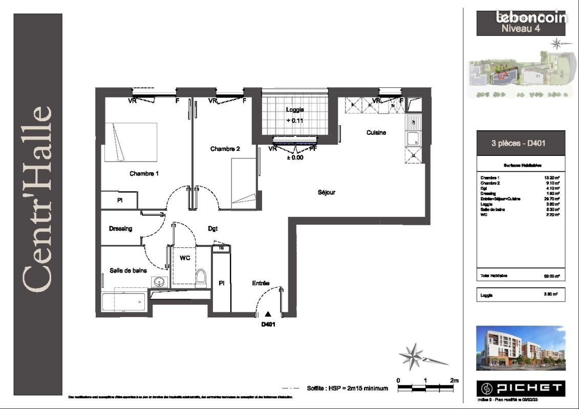 Appartement a louer clichy-sous-bois - 3 pièce(s) - 69 m2 - Surfyn