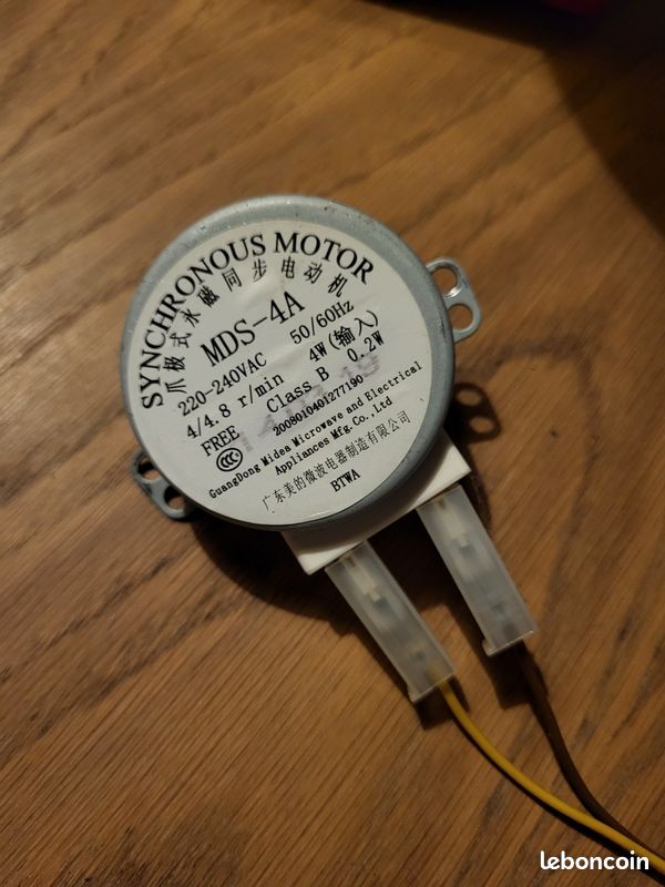 Moteur de plateau tournant, Whirlpool micro-onde