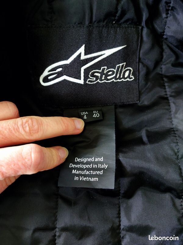 Blouson moto Alpinestars dorsale intégrée Stella Jaws Taille 40 (image 10)