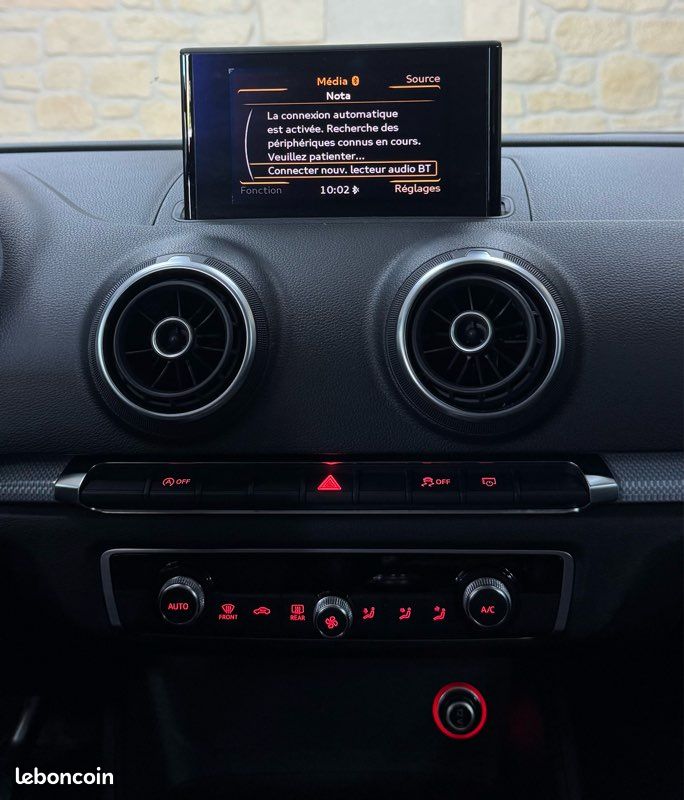 Garantie 12 mois Audi A3 III 1.4 TFSI 122 ch Ambiente / Climatisation automatique / Régulateur de vitesse / Bluetooth / Écran multimédia / GPS / Radar de stationnement arrière (image 7)