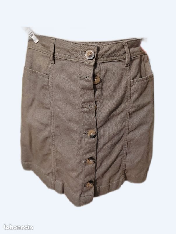 Jupe Courte Dorée Mim - Taille XS, Occasion En Très Bon état, Parfaite Pour Les Soirées