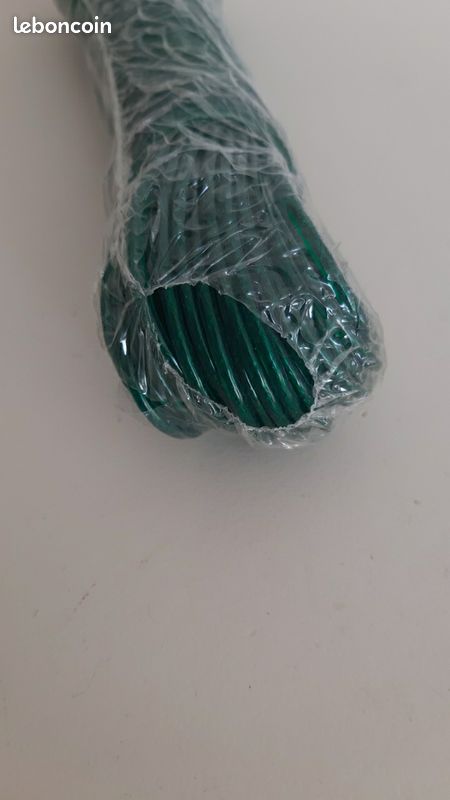 Corde à linge acier plastifié vert neuve (image 2)